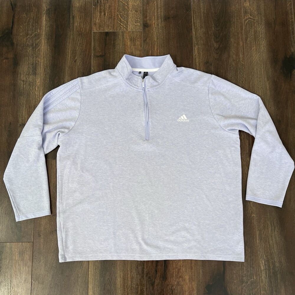 Adidas Men's Ultimate365 Quarter-Zip Golf Pullover Violet Purple HF2717 Size 2XL